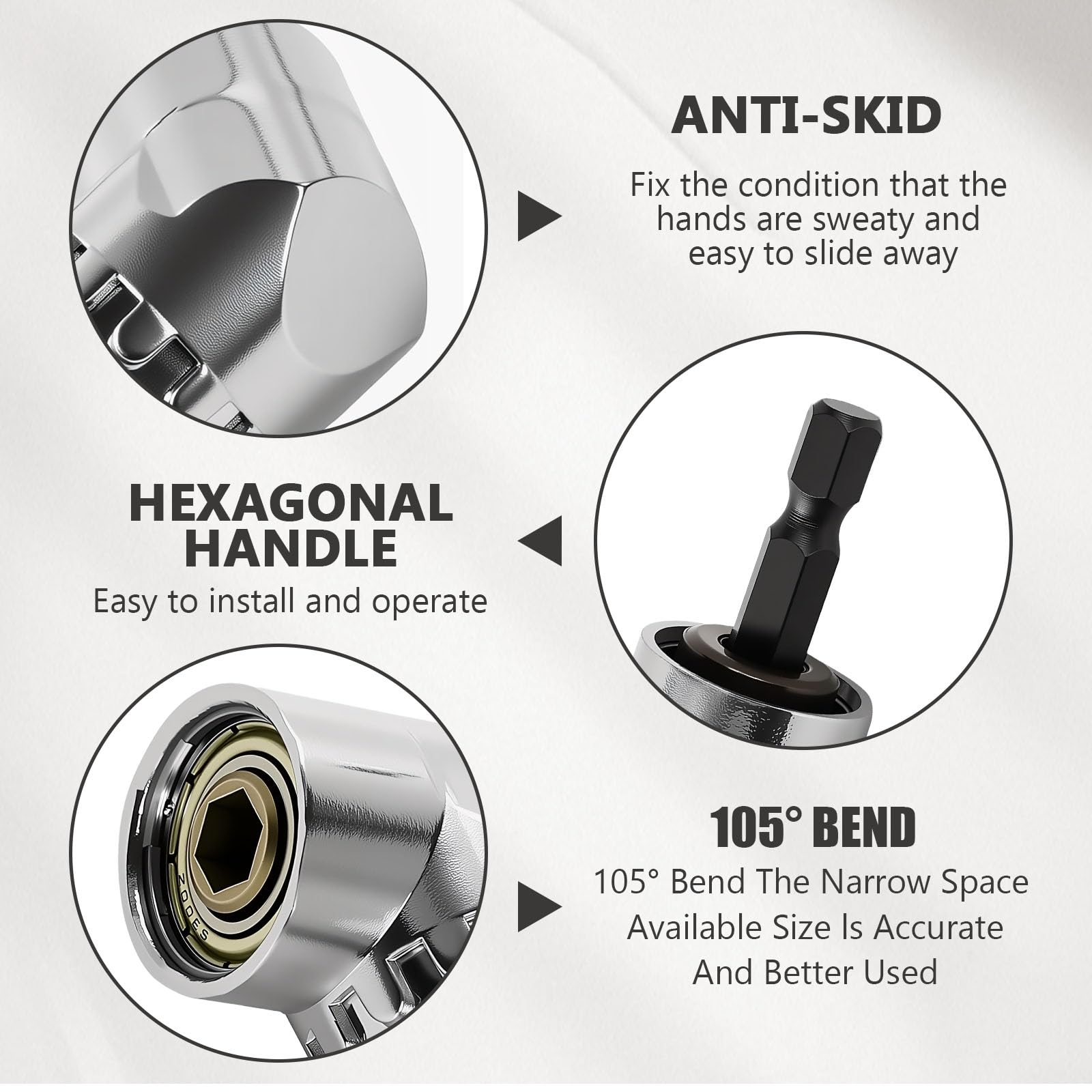 Right Angle Drill Attachment with Hex Shank S901332
