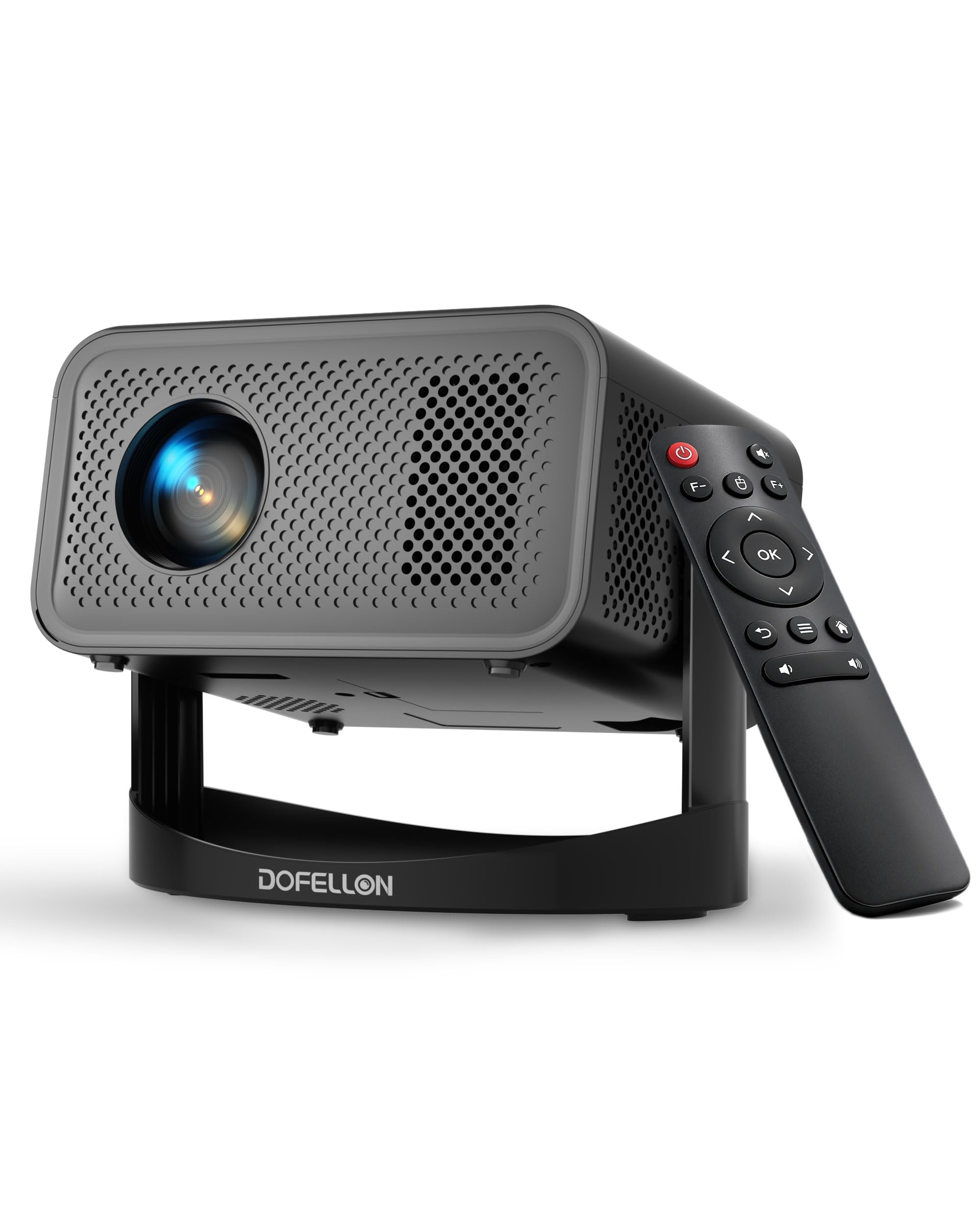 Photo 1 of [Built-in Apps & 2026 Upgraded] Mini Projector with Wifi and Bluetooth Portable,Native 1080P 4K Support Auto Keystone Movie Projector Compatible with TV Stick/HDMI/USB, 360° for Bedroom, Outdoor Use