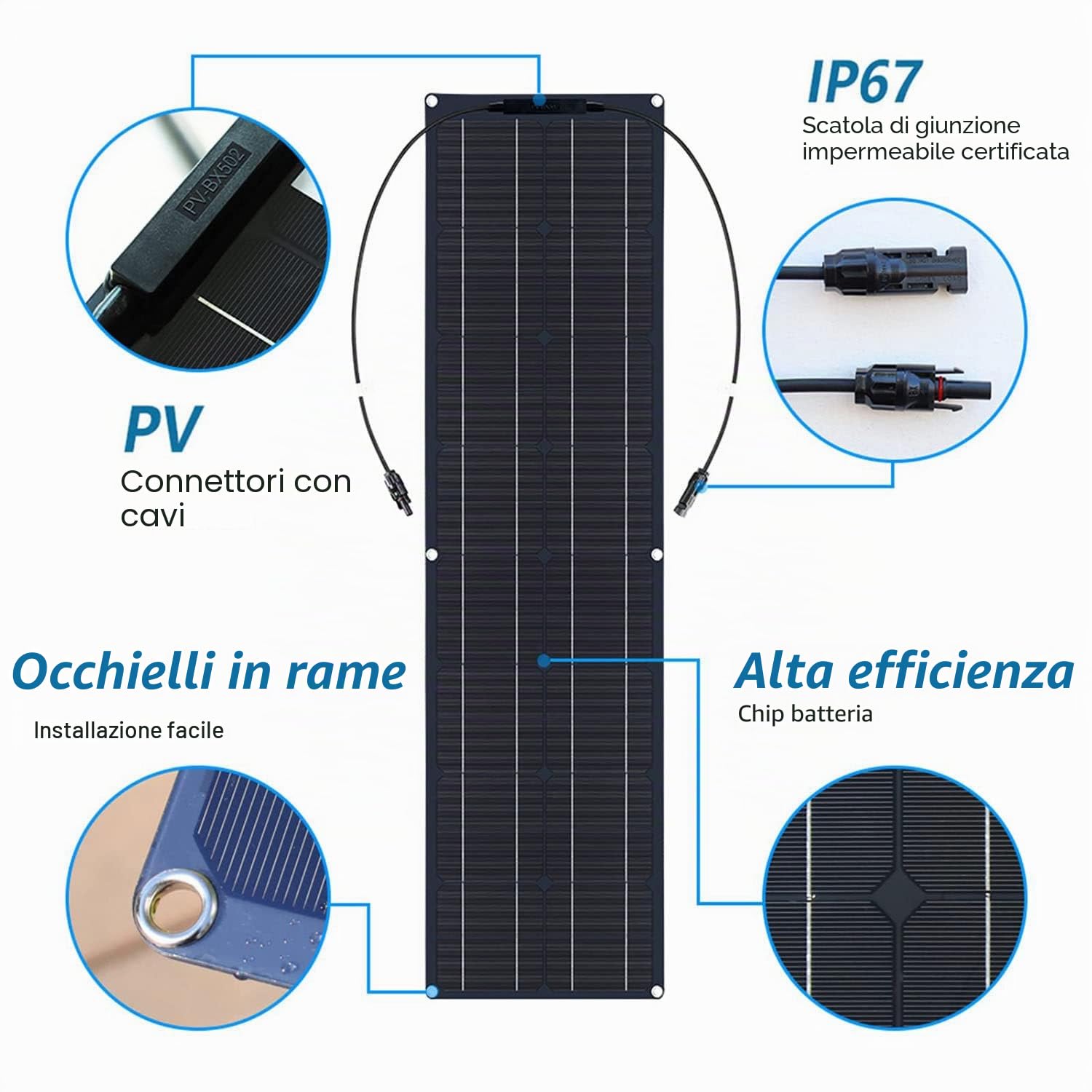 Kit Pannello Solare 400w 12v 2 Pezzi 200W 18v Flessibile Mono fotovoltaico modulo 40A Regolatore Solare per Camper, Barca, Auto, roulotte, Carica Batteria 12v