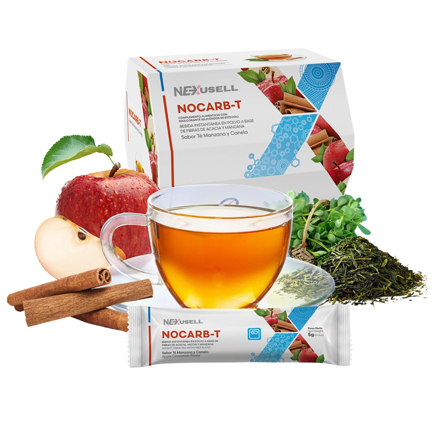 PACK Té Control de Peso 5 en 1 | 98 Sobres | Detox, Probióticos, Café Fit, Termogénico y Control de Carbohidratos | Prunex 1, Flora Liv, Thermo T3, Nocarb-T y Café Gourmet Instantáneo
