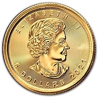 Vista 3 de 1979 - Present (Random Year) CA 110 oz Canadian Gold Maple Leaf Coin Brilliant Uncirculated (BU) with a Certificate of Authenticity $5 BU