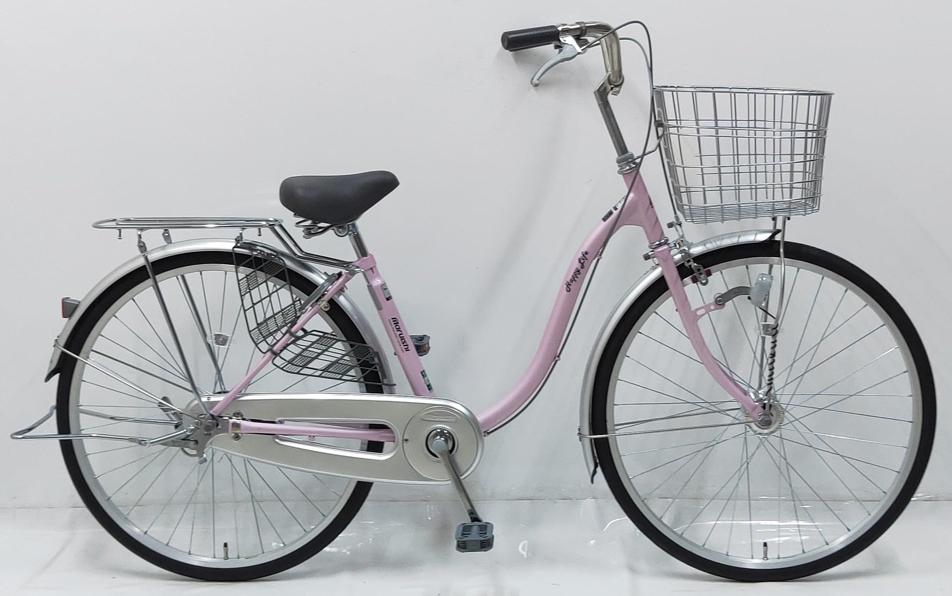 26㌅オートライト変速付き折り畳み軽快車(パープルカラー) 26インチ 自転車 紫色 パープルカラー ママチャリ シティサイクル 6段