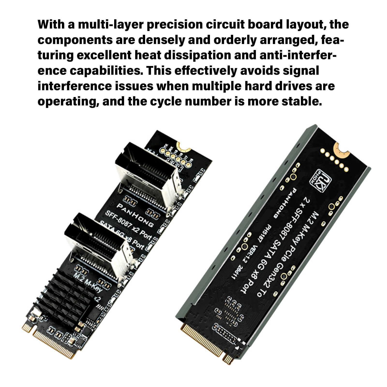 Scheda hardware per archivi multimediali con connettori SFF-8087