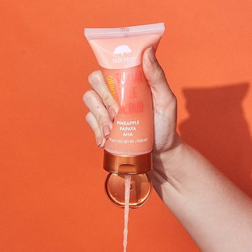 Miniatura 3 de Tree Hut Exfoliante facial iluminador de piña y papaya | Limpia profundamente los poros para eliminar la piel muerta y las impurezas | Cuidado