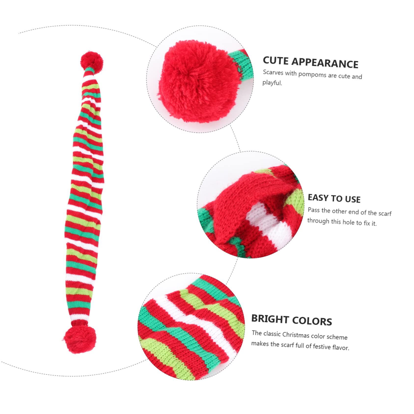 FOMIYES 3piezas Bufanda Navideña para Perros Accesorio De Invierno y Adorable Decoración Festiva para Mascotas para Caminatas y Celebraciones De Navidad