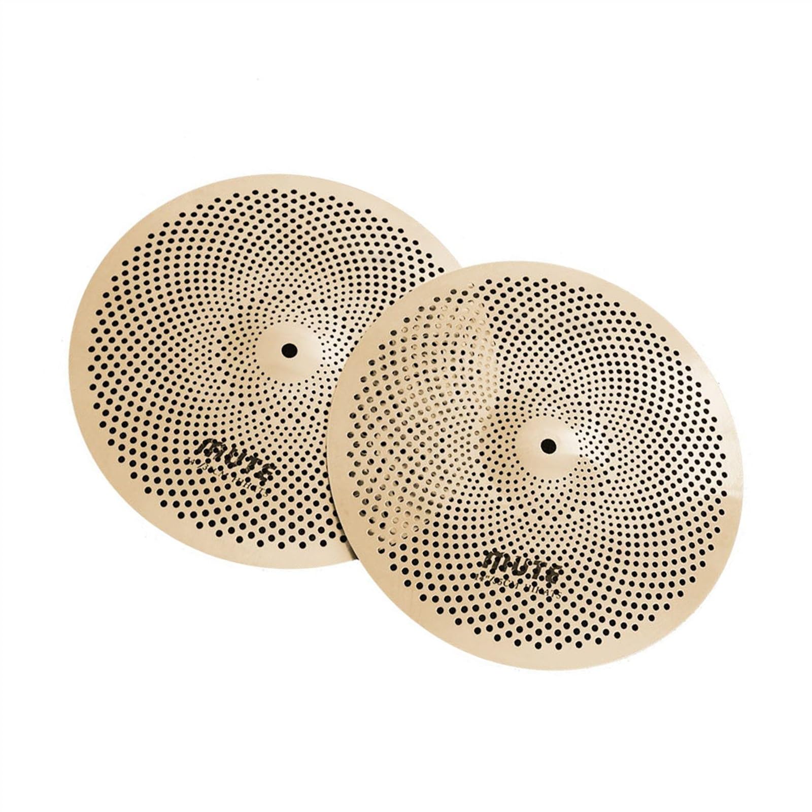 Piatto Muto per Charleston da 14 Pollici Piatto Dorato A Basso Volume per Batteristi Accessori per Strumenti a percussione