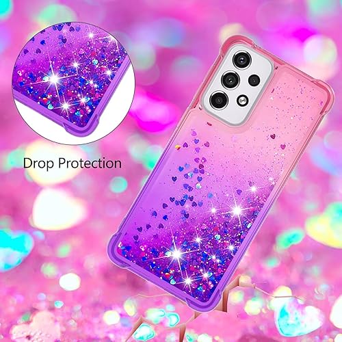 Miniatura 2 de Aikukiki Funda para Samsung Galaxy A32 4G, con purpurina en movimiento y cascada de arena movediza, anticaídas, para niñas y mujeres, para Samsung