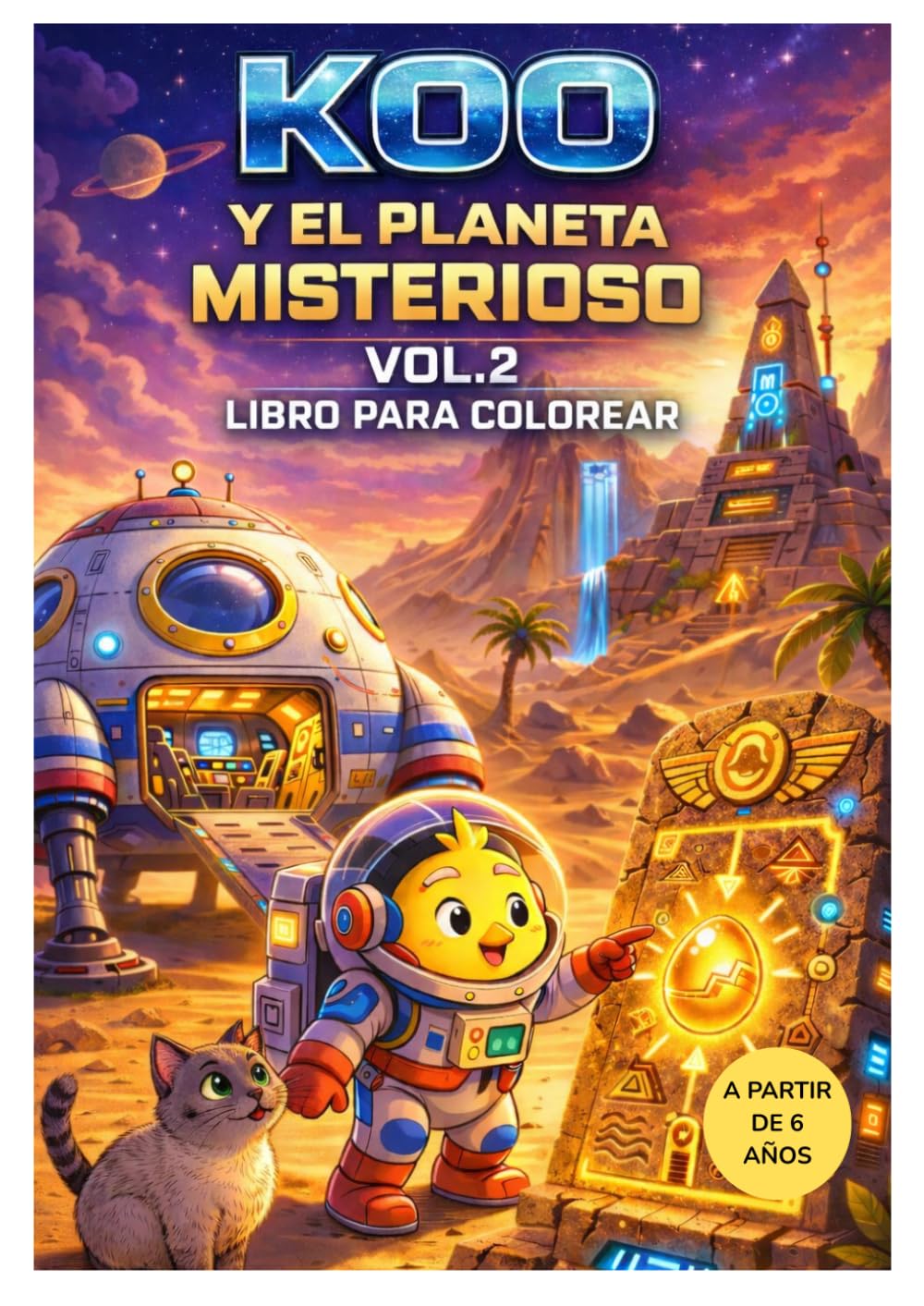Koo y el planeta misterioso Vol. 2: Libro para colorear (Koo en el espacio)