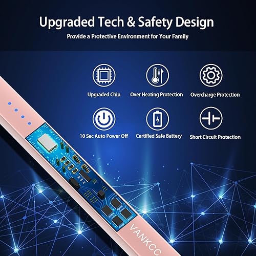 Miniatura 5 de Encendedor eléctrico de vela de plasma, encendedores largos recargables por USB, resistentes al viento, sin llama, con doble bloqueo de seguridad