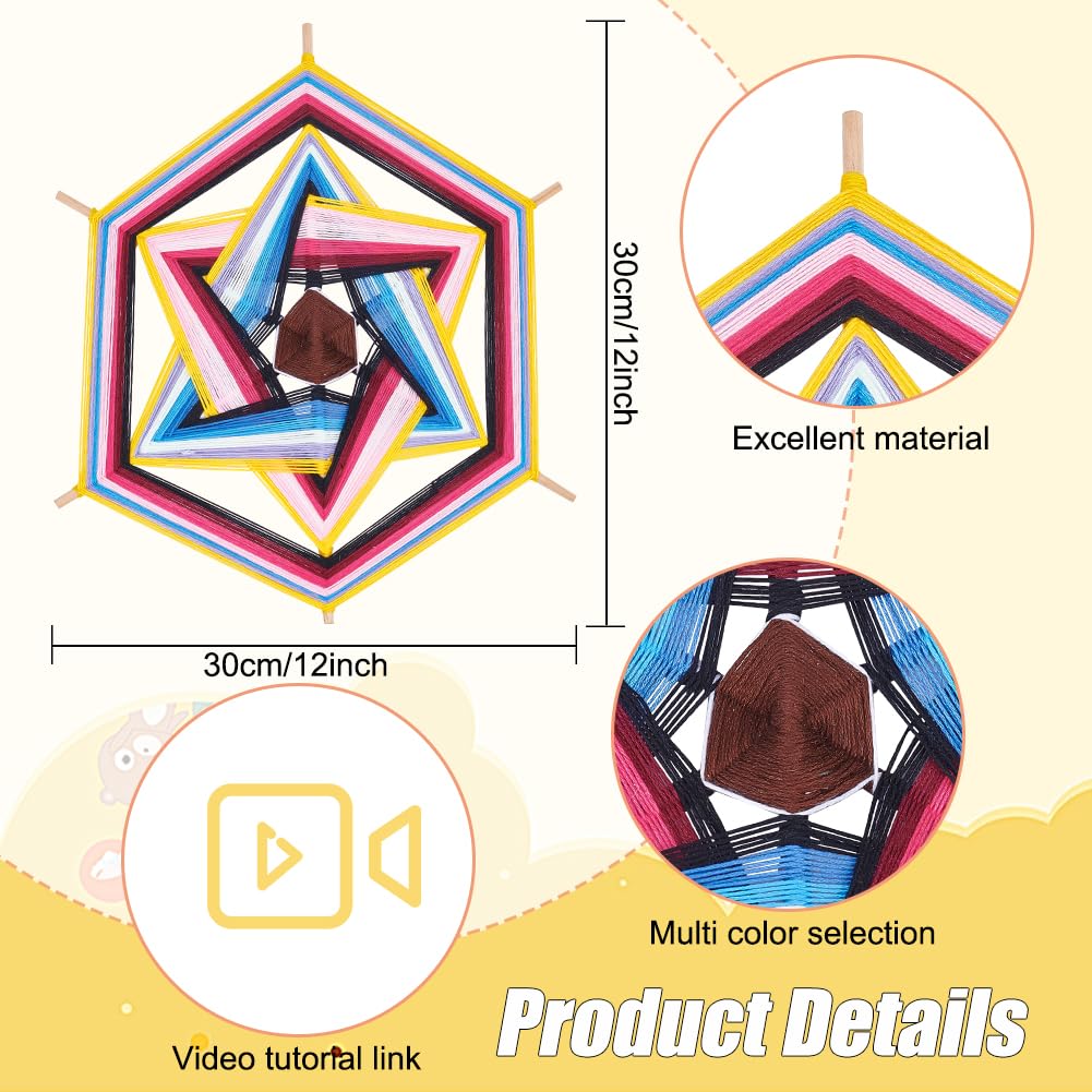 Ensemble De Fils à Broder Dégradé 8 Mètres 6 Couleurs, Fil De Polyester Premium Pour Couture à La Main, Accessoires DIY Pour Sacs à Tricoter Pulls Chapeaux