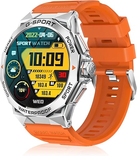 Tbtxyxl Military Smart Watches for Men,1.43'' Amoled Ultra HD Sport Watch with(Call ReceiveDial),100+Sports Modes, IP68Heart