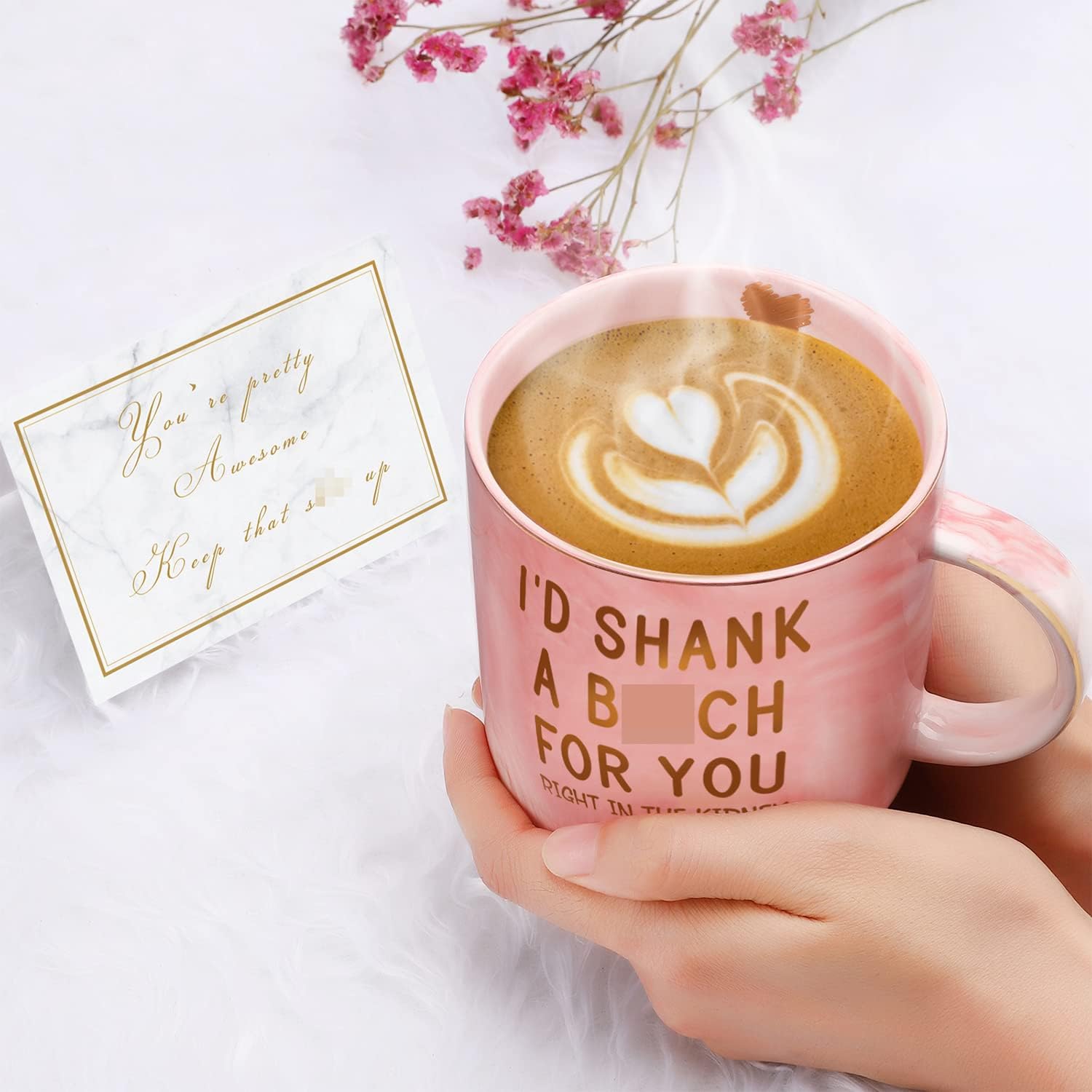 Best Friend Birthday Gifts for Women Friendship Gifts for Women Funny Best Friend Gift for Woman Bestie Gift for Woman Bff Bestfriend, Coffee Mug Makeup Bag Mirror Card - Image 2