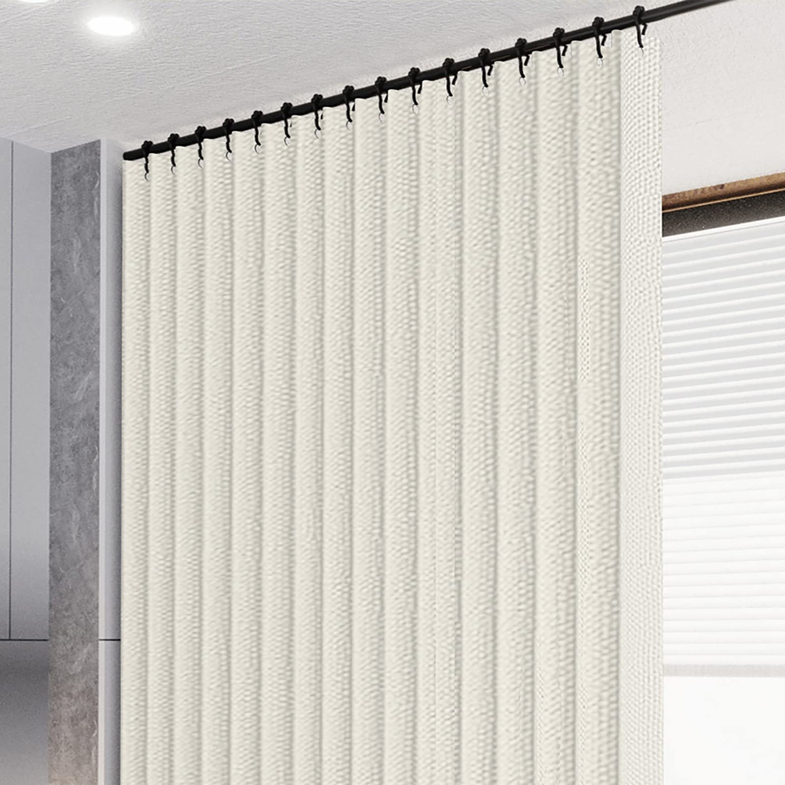 VLANIS Cortina de baño Plegable, Cortina de baño Plegable Transparente, Cortina de baño de Tela Gruesa/Cortina de baño del Armario del baño, Plantilla de Ducha de Grado Hotel,2