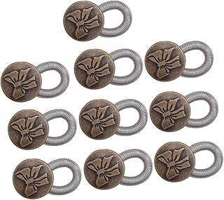 CORHAD 10 Pçs Botões Retráteis De Mola Jeans Elásticos Para Homens Jeans Elásticos Cintos Ajustáveis Para Homens Roupas Ajustáveis Prendedor De Calças Cós Expansor Pescoço Extensor