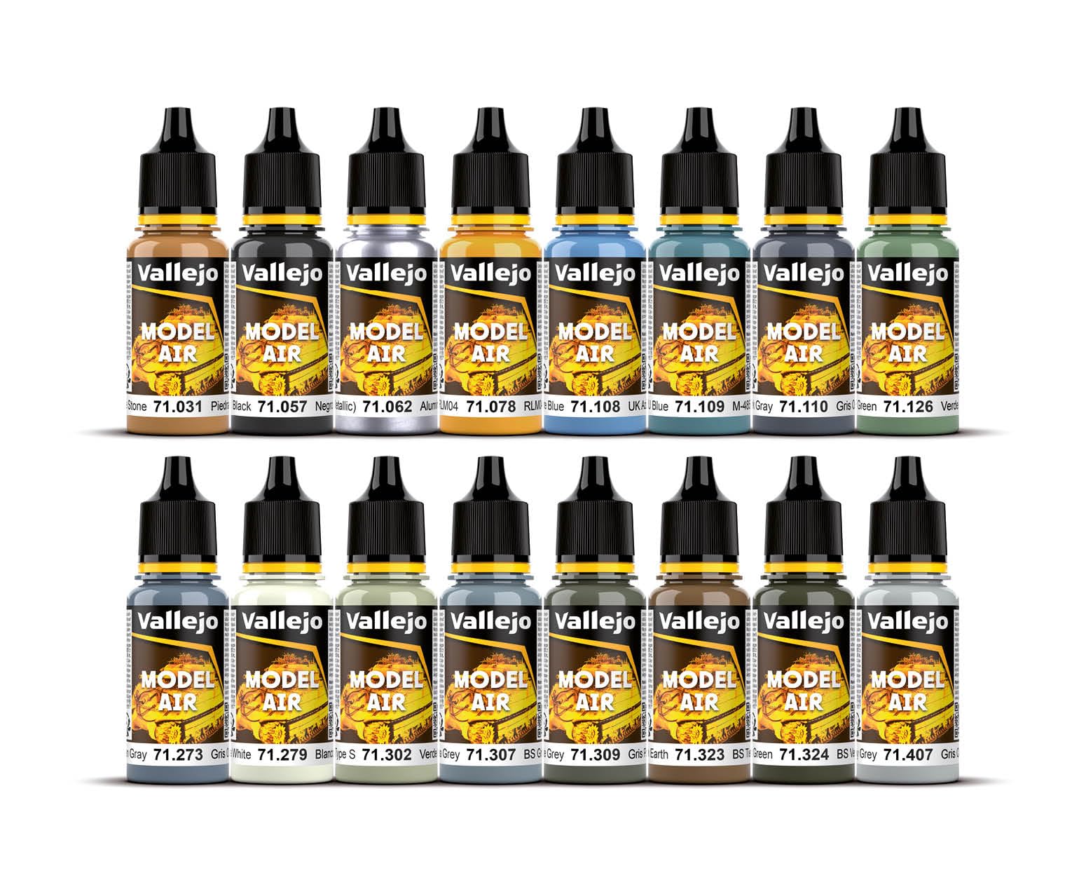 Vallejo British Airset - Set de pintura acrílica (16 unidades), multicolor