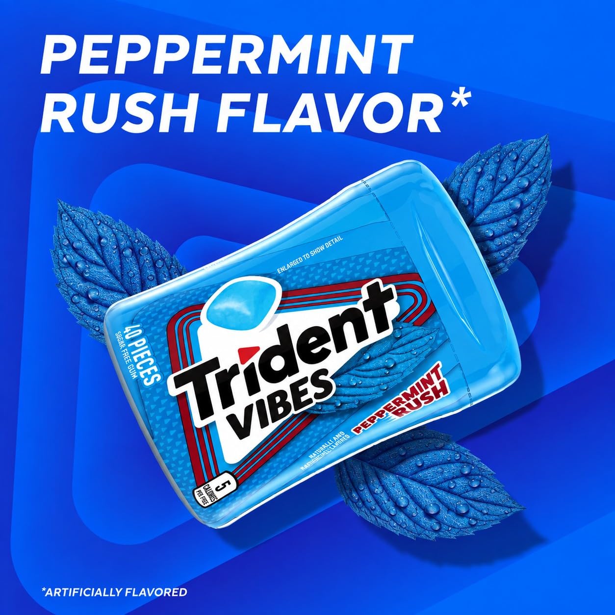 Amazon.com : Trident Vibes Peppermint Rush Sugar Free Chewing Gum