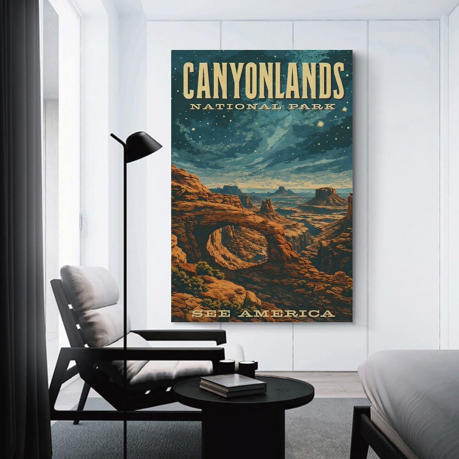 Junmoney Canyonlands National Park Vintage Wall Picture Print, 12x18inch(30x45cm), for Art Walls, Layered Displays Or Homes, Home Wall Art for Statement Displays