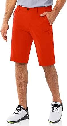 33,000ft Men's Golf Shorts Dry Fit, Lightweight Quick Dry Golf Stretch Shorts with Pockets 11" Inseam for Travel Casual