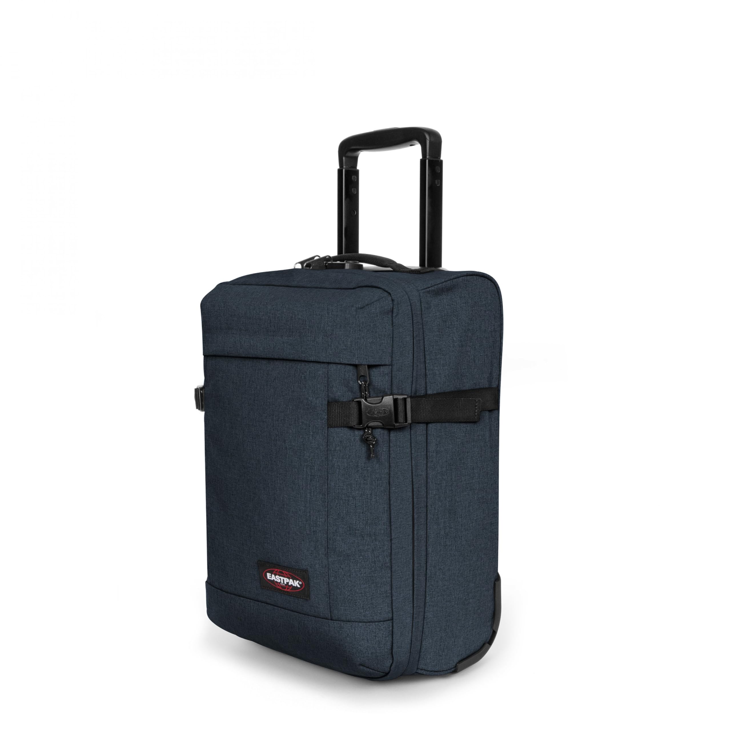 Eastpak Tranverz XXS Valigia Cabina (45 x 32 x 20 cm), Bagaglio a Mano Leggero con Ruote, Chiusura TSA & Doppio Scomparto, Trolley da Viaggio Idrorepellente - TRIPLE DENIM