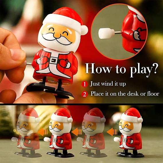 Mienocol 3pcs Wind Up Christmas Wind Toys for Kids, Funny Jumping Toys for Xmas Gifts, Great for Kids' Parties and Stocking Stuffers