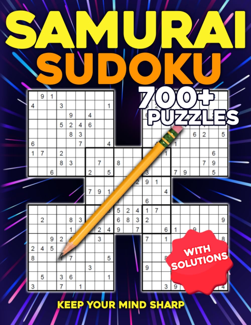 Samurai Sudoku 700+ Puzzles Book: Samurai Sudoku Puzzle Book for Advanced Players