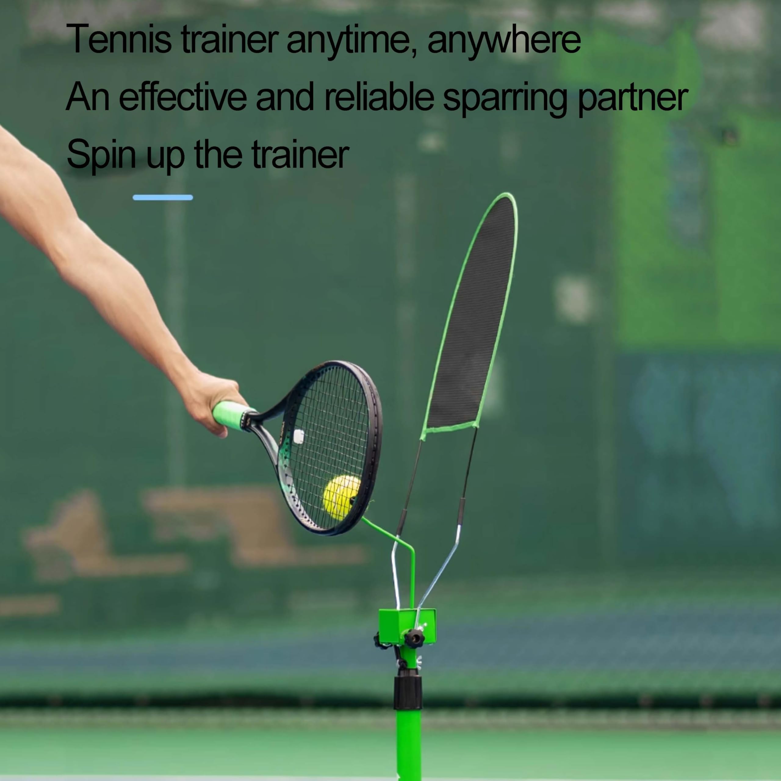 Tennis Trainer – Altezza regolabile per allenamento indoor e outdoor, tavola rimbalzo per allenamento di fronte, rovescio e pallavolo