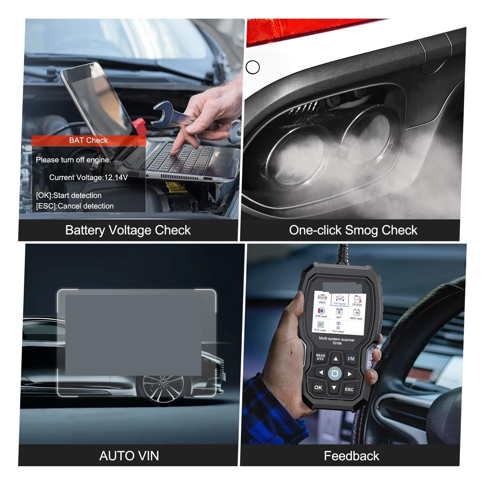 TD700 OBD2 Scanner Engine Car Diagnostic Scan Tool Czytnik kodów błędów