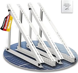Solarmodul Halterung, 114cm 2 Paar Solarpanel Halterung, Halterung Balkonkraftwerk für 100W-500W Solarpanel, Winkel Einstellbar 0-90° Halterung für Solarpanel, für Dachhalterungen Solarmodule
