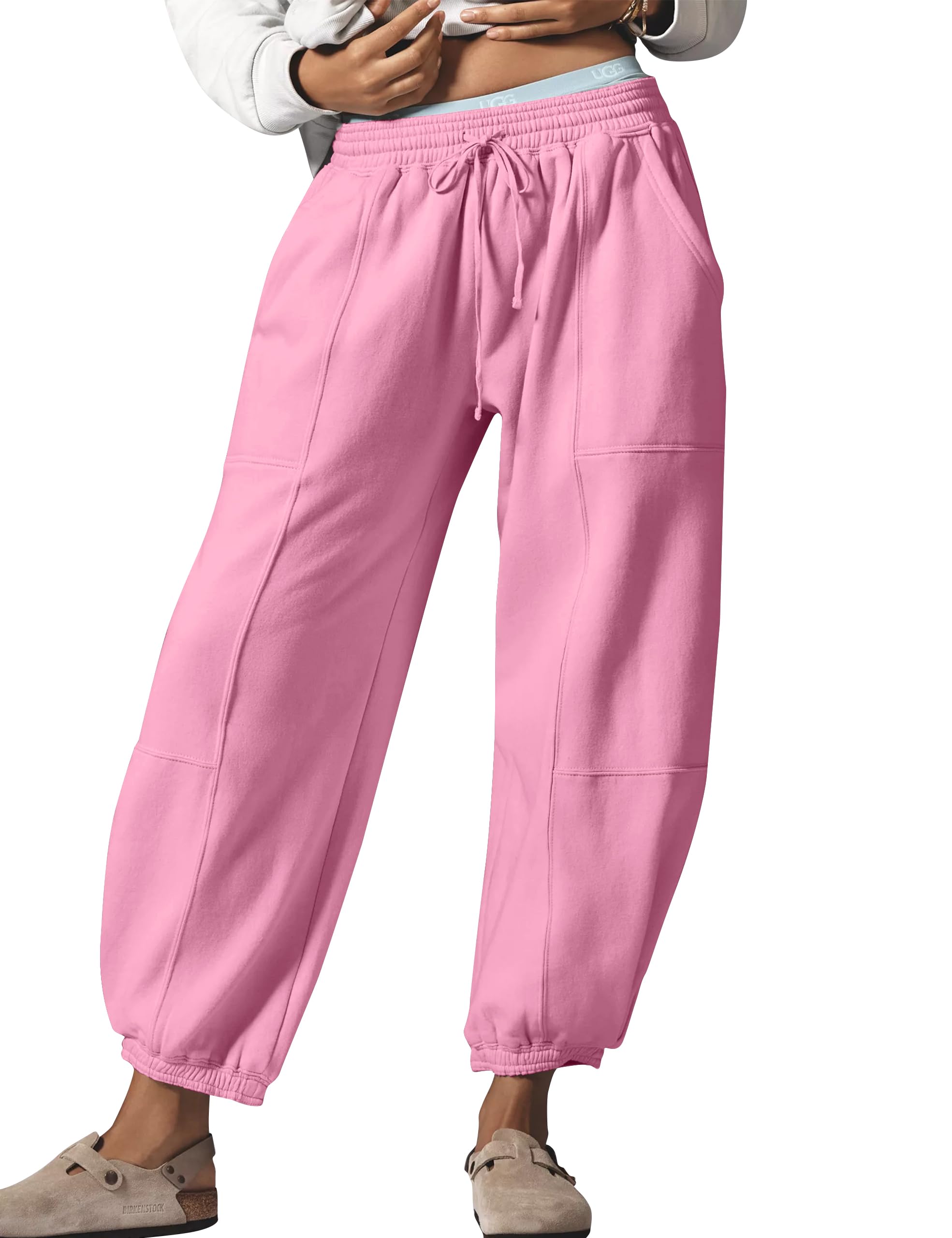 Anoumcy Barrel Sweatpants Women Casual Drawstring Joggers