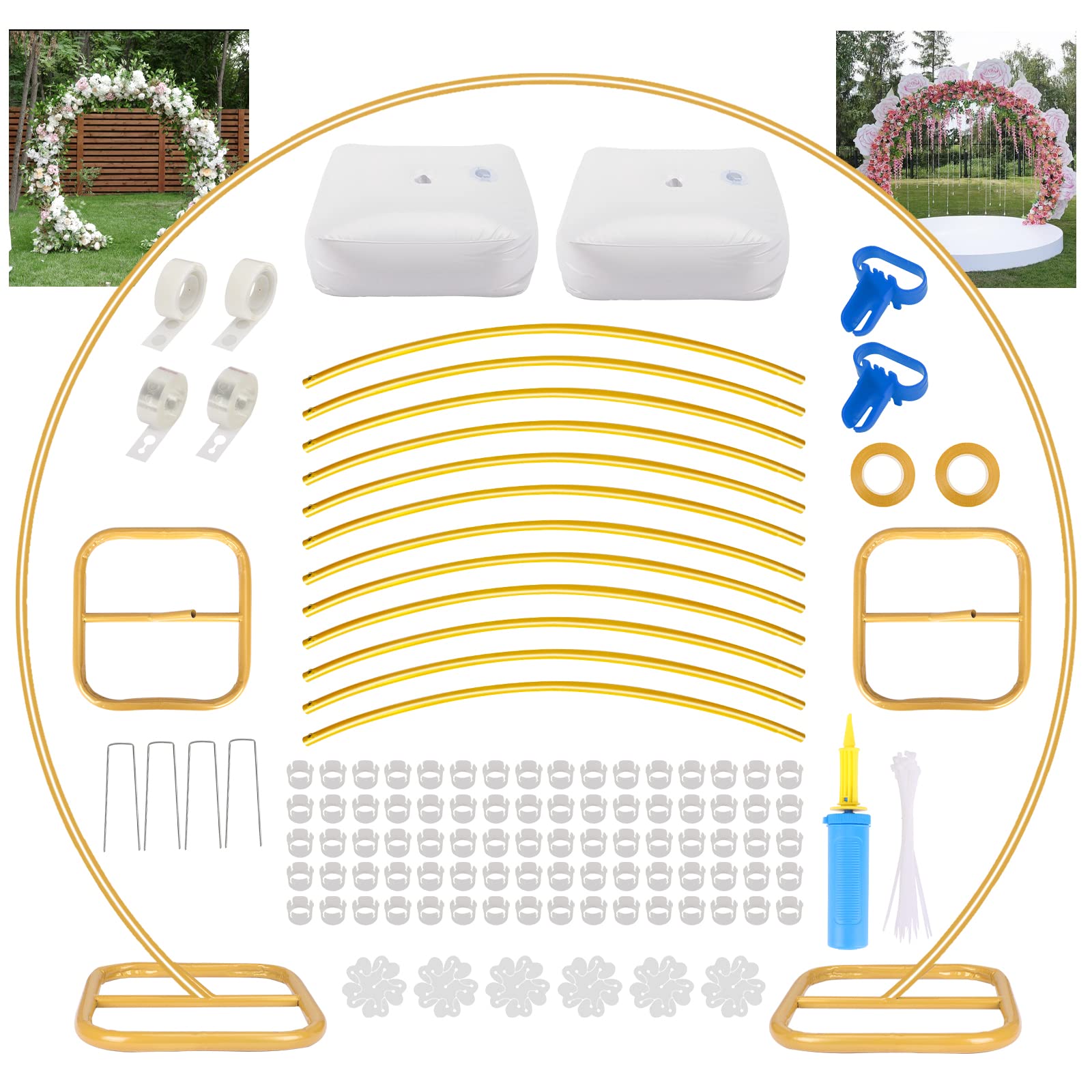 Photo 1 of *USED* PARTS ONLY* RUBFAC Large Size Balloon Arch Stand Frame, 8.2ft Tall 9.5ft Wide 