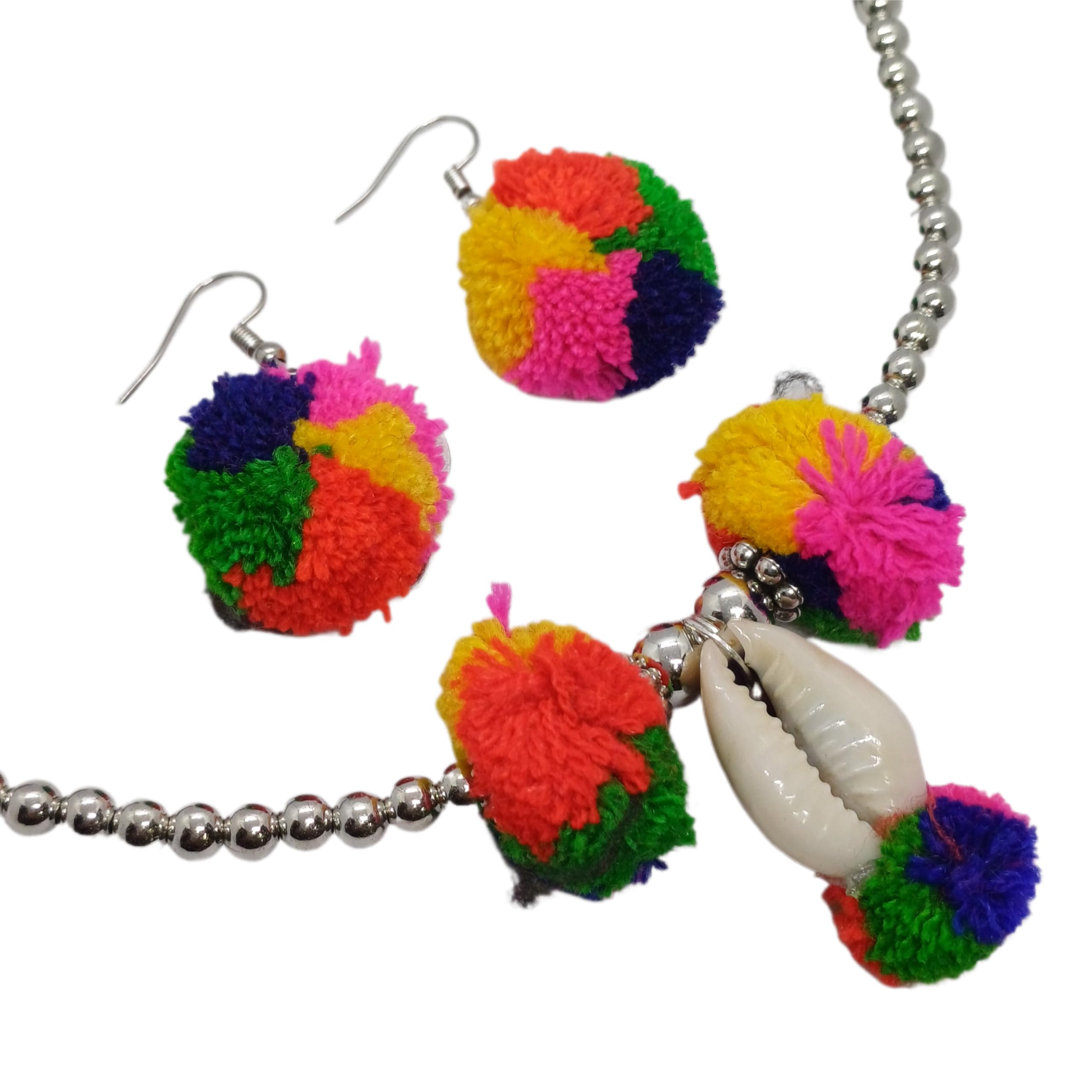 THE OPAL FACTORY Garba Navratri Jewellery Sets for Women German Silver Oxidised Cowrie/Mirrow Necklace Sets with Matching Earrings for Women and Girls. (TOF Single Cowrie Drop Necklace Set) (B0DCKFRZ4V) Amazon Price History, Amazon Price Tracker