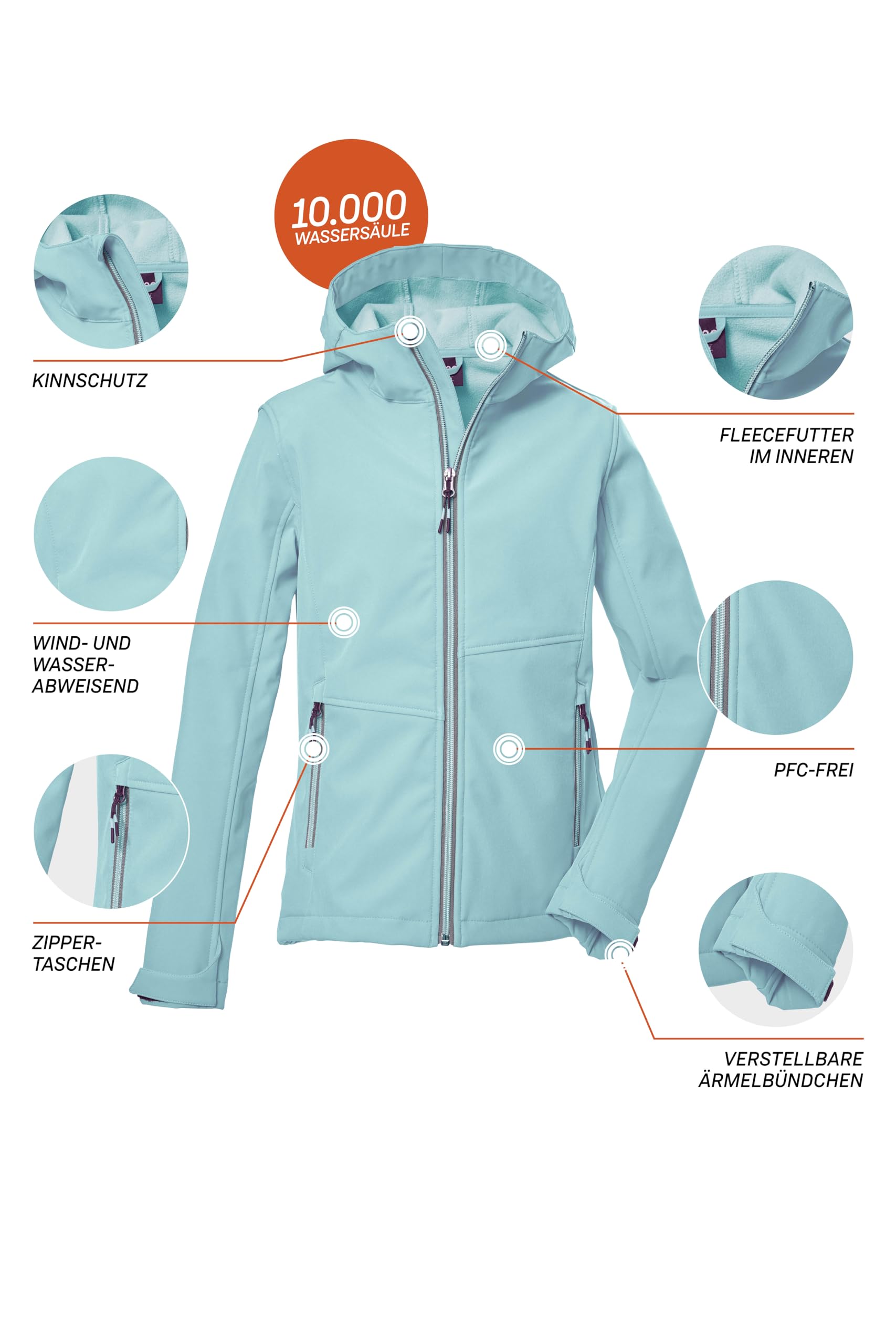 Killtec Kow 168 Grls Sftshll Jckt Chaqueta softshell con capucha repelente al agua