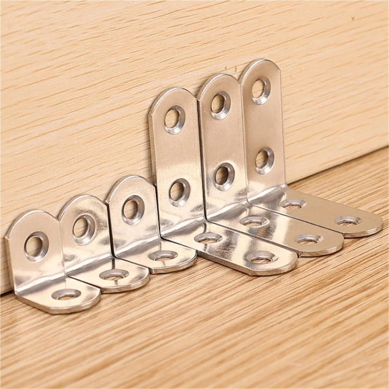 20 set di supporti angolari a L for staffe ad angolo retto, connettori for mobili in acciaio inossidabile da 90 gradi, con viti Per Mobili, Scaffali, Sedie In Legno(40*40*16mm)