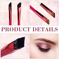 Vista 5 de PAGOW 5 brochas multifunción 4D para cejas, corrector de trazos profesional, contorno cuadrado, tridimensional, sello de maquillaje angular, cepillo