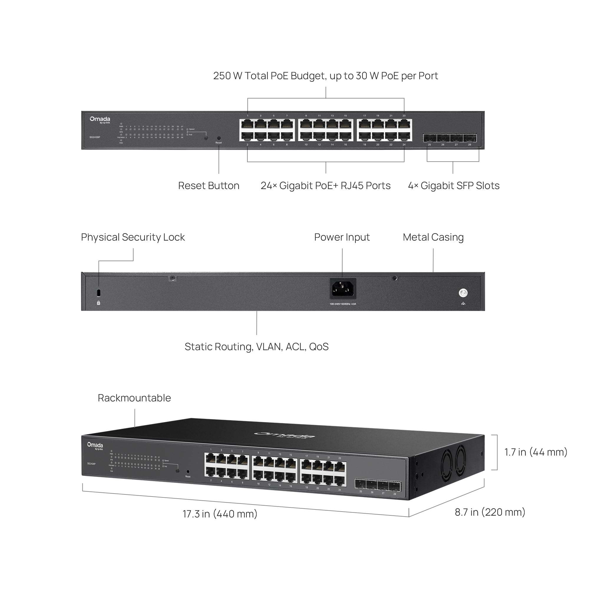 PC周辺機器 TP-Link JetStream TL-SG2428P 本体