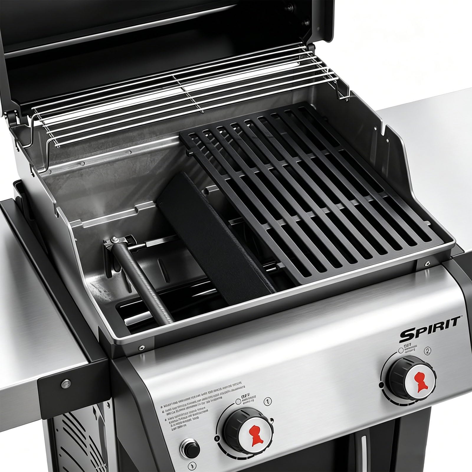 Spirit E210 7635 Barres aromatisantes pour Weber Spirit I II Série 200 E210 E220 S210 S215 S220 avec contrôle frontal, plaques chauffantes en porcelaine émaillée de 39,1 cm pour GS4 Spirit 210 Pièces