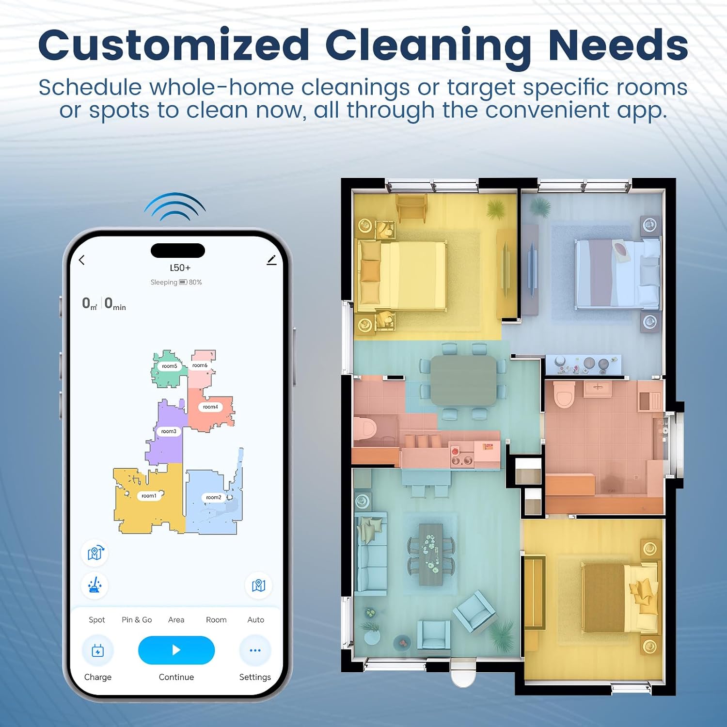 FIXR Robot Vacuums and Mop Self-Emptying, 12000PA Suction 75-Day