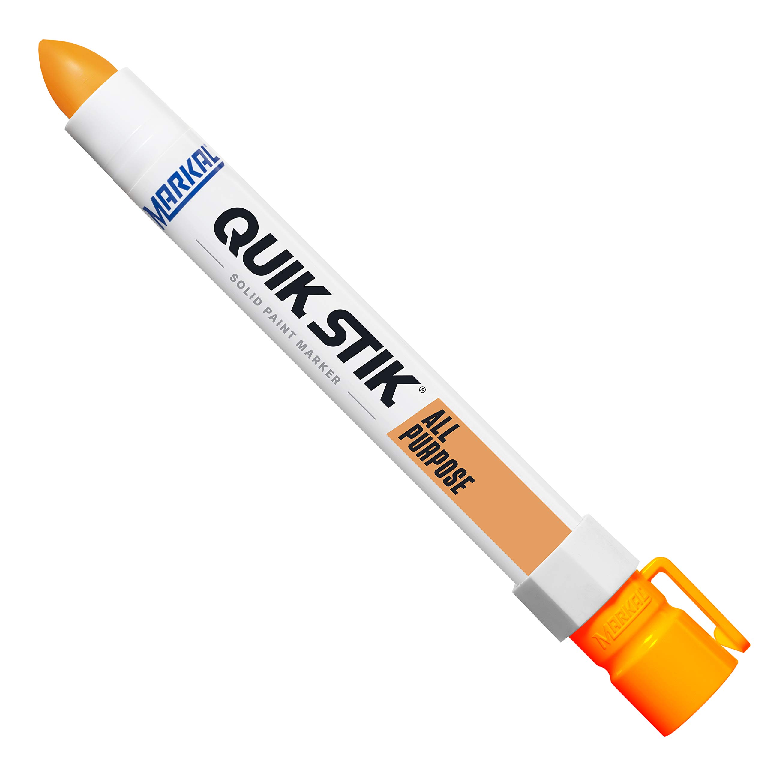 Markal 61043 Quik Stik Allzweck-Marker, langanhaltender Volllack-Marker, fluoreszierendes Orange, 12 Stück