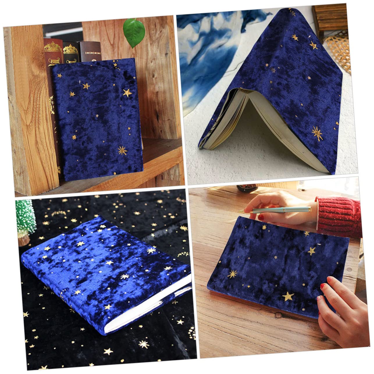 SHINEOFI 3pièces Housse De Tissu Réutilisable Décorative Pour Manuels Scolaires Et Albums Profond