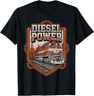 Diesel Power Freight Train Industrial Locomotive Railfan T-Shirt