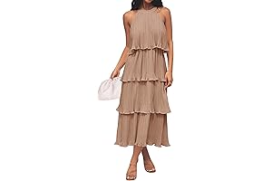 Fashionable Midi Dress for Middle-Aged Wedding Guests