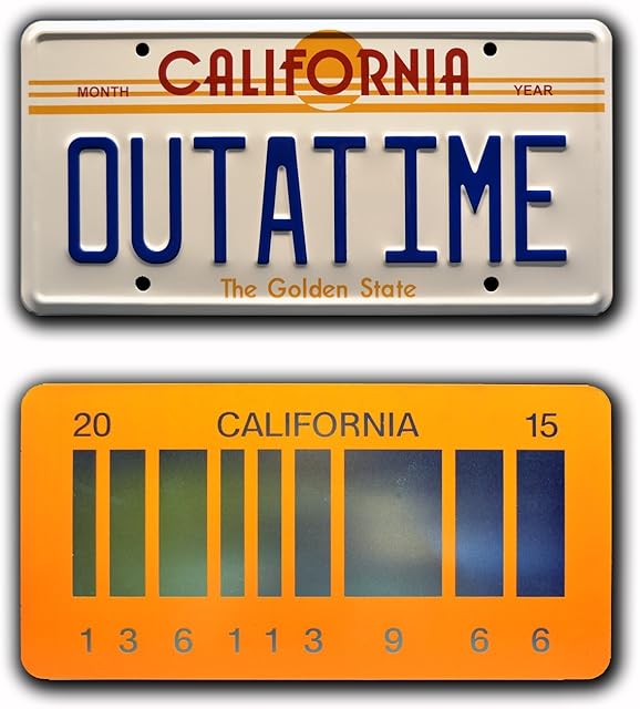 Celebrity Machines Back to the Future | OUTATIME + 2015 | Metal License Plates