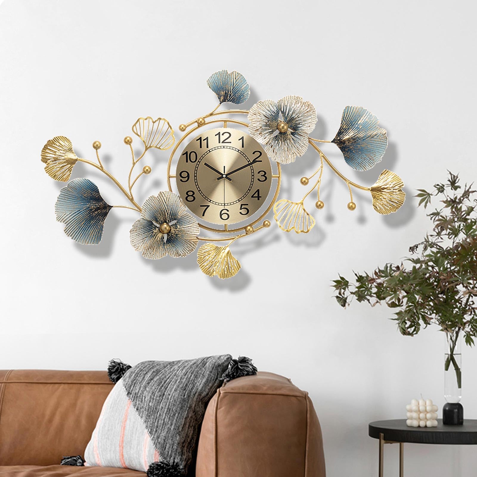 Moderne Grote Wandklok Met Uniek 3D Ontwerp - Stijlvolle Decoratie Voor Woonkamer En Kantoor