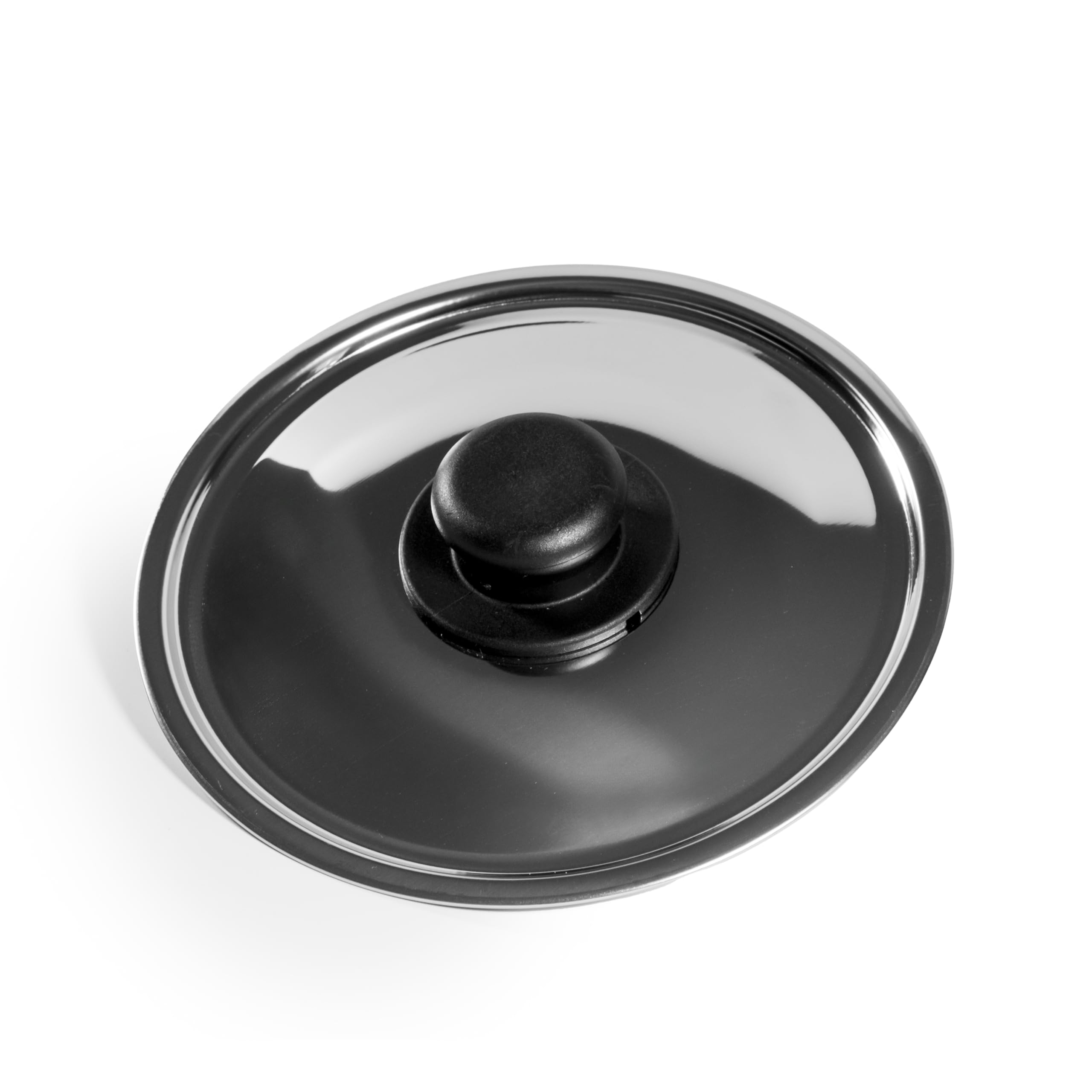 Zanetti, Stainless Steel Lid, Stainless Steel Lid, Diameter 26 cm, Plastic Handle, Suitable for Pots and Pans, Dishwasher Safe