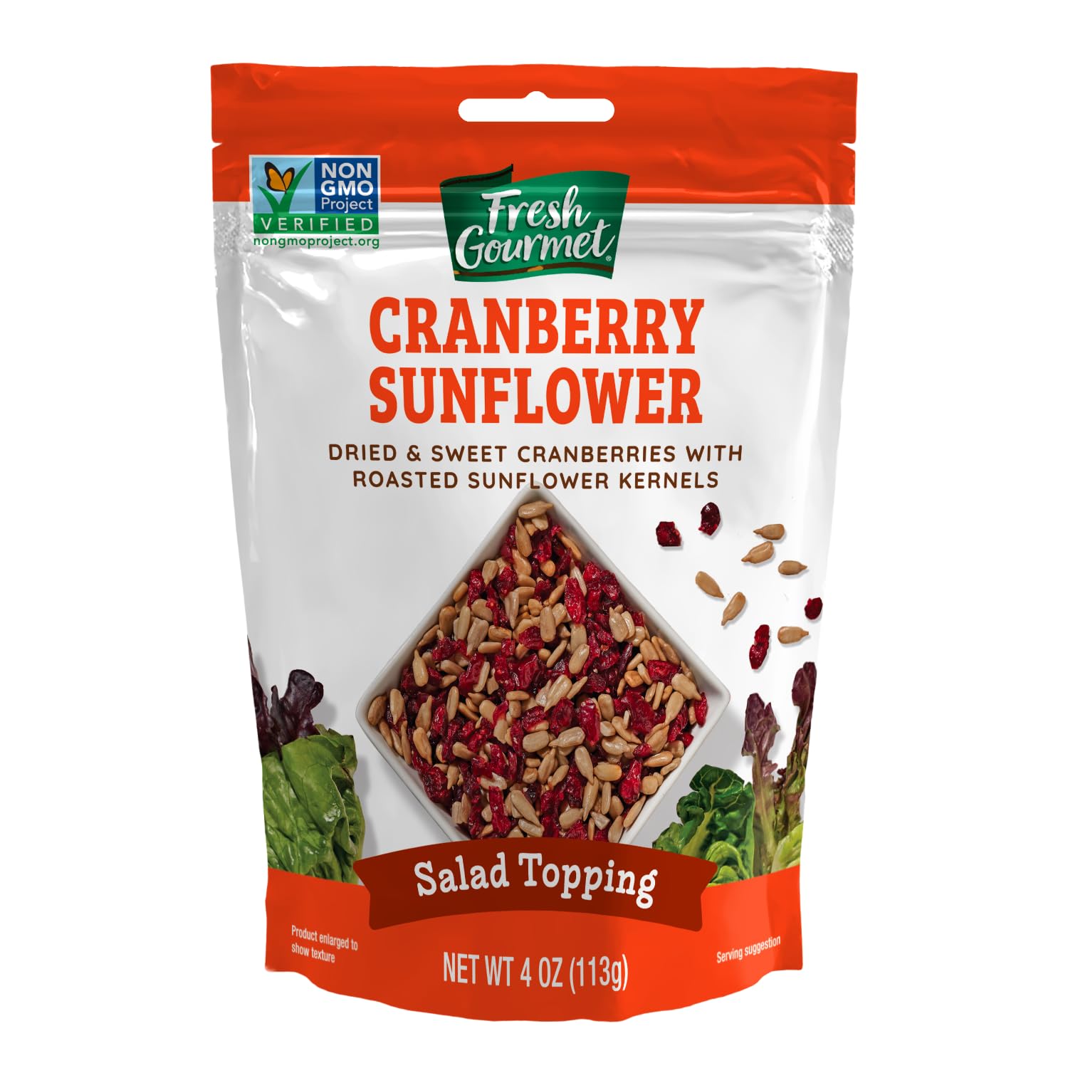 Fresh Gourmet | Cranberries & Sunflower Kernels | 4 Ounce, Pack of 9 | Dried & Sweet Salad Topper