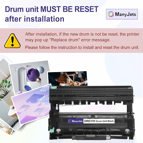 E310 E514 E515 Drum Unit Replacement (2-Pack) for E310dw/E515dw | Compatible for Dell E310 E514 E514dw E515 E515dn - 12,000 Pages Imaging Drum Compatible for Dell PVTHG/593-BBKD/P7RMX (Black)