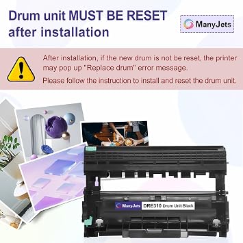 E310 E514 E515 Drum Unit Replacement (2-Pack) for E310dw/E515dw | Compatible for Dell E310 E514 E514dw E515 E515dn - 12,000 Pages Imaging Drum Compatible for Dell PVTHG/593-BBKD/P7RMX (Black)