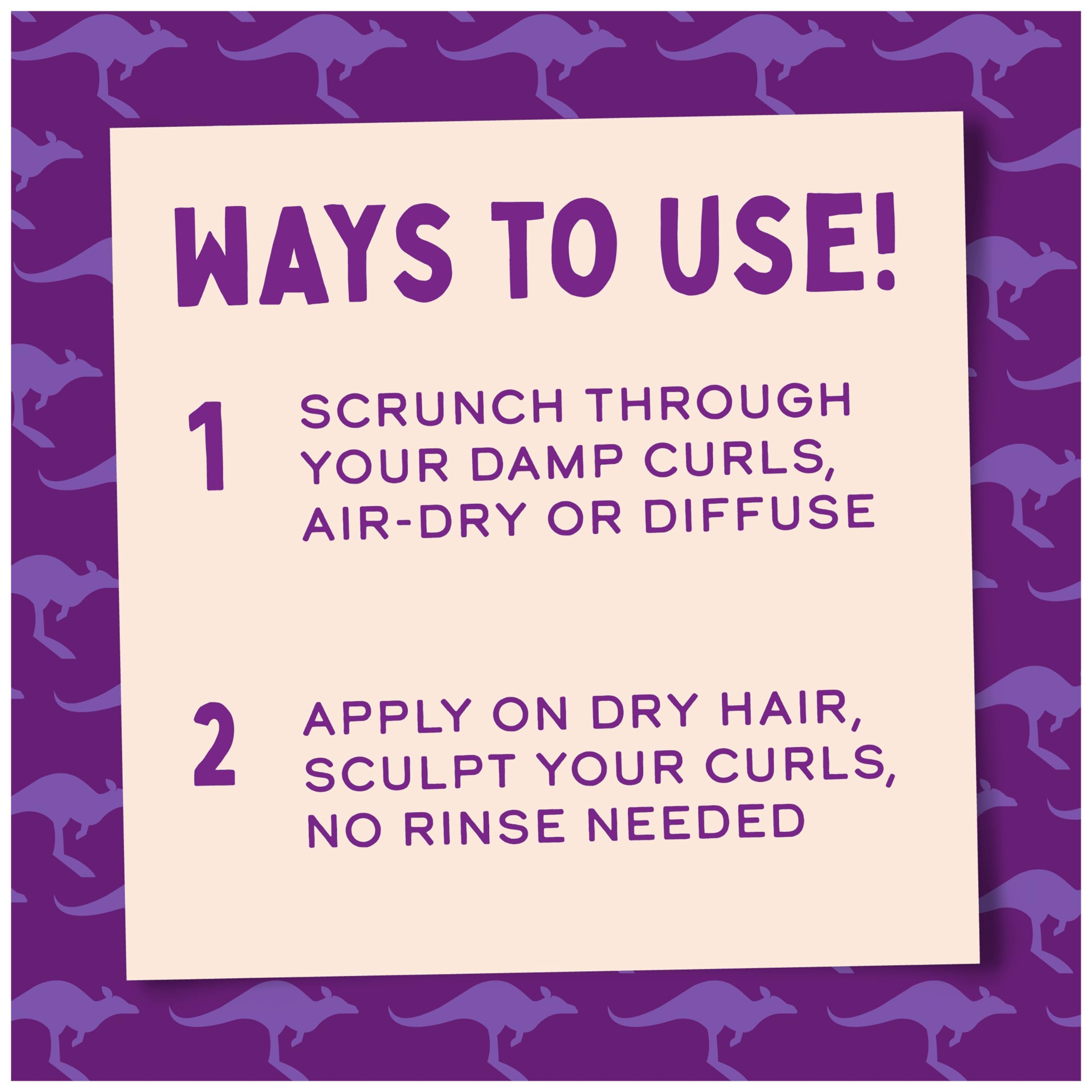 Aussie Work That Curl Defining Curl Cream | For Dry Curly & Wavy Hair | Jojoba Oil, Coconut Oil & Macadamia Nut Oil | Cruelty Free Vegan Formula | Multi-Tasking Curling Cream - Image 4