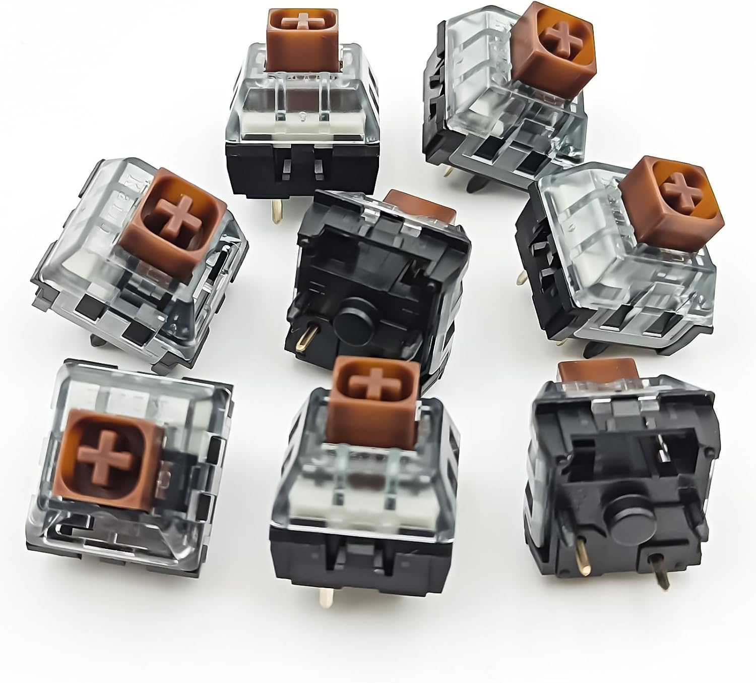 Zjmehty Upgrade Kailh Box V2 Brown Switches for Mechanical Gaming Keyboard,5-Pin 45gf Tactile/Dust&Waterproof Switches(108pcs,Brown)