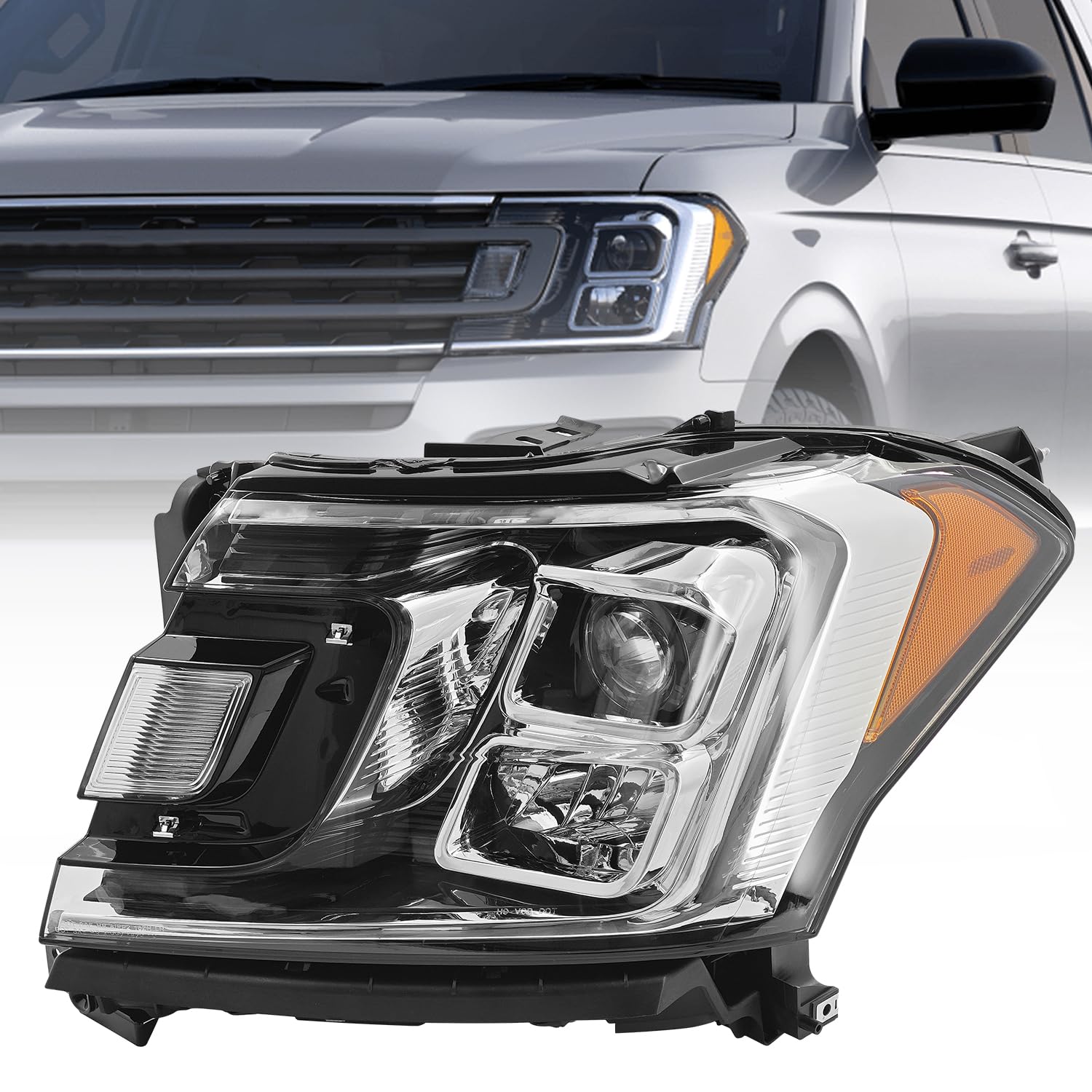 Photo 1 of ***DAMAGED***
VANPERT FO2502370C JL1Z13008J Halogen Headlight Compatible with Ford Expedition 2018-2021 Left Driver Side Headlamp With Bulbs Replace FO2502370